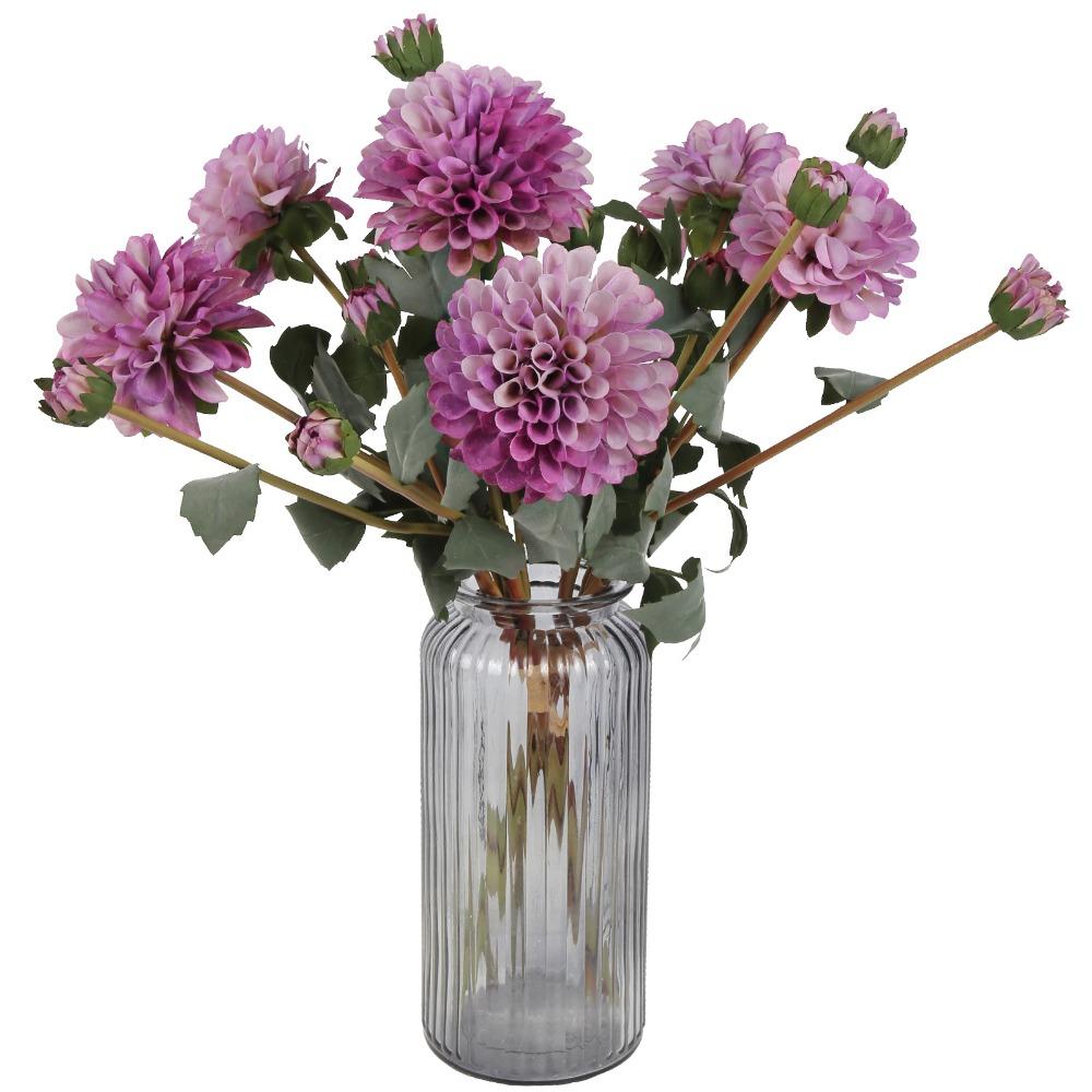 2 шт. искусственных цветов георгина, искусственные цветы георгина, шелковые цветы георгина со стеблями для домашнего декора, украшения свадебного душа, вечеринки фиолетовый